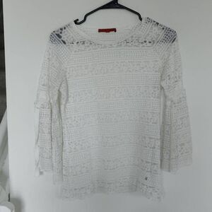 Carolina Herrera White Lace Blouse